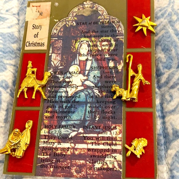 The Christmas Story tac pin set. With pin and scripture - Picture 1 of 8